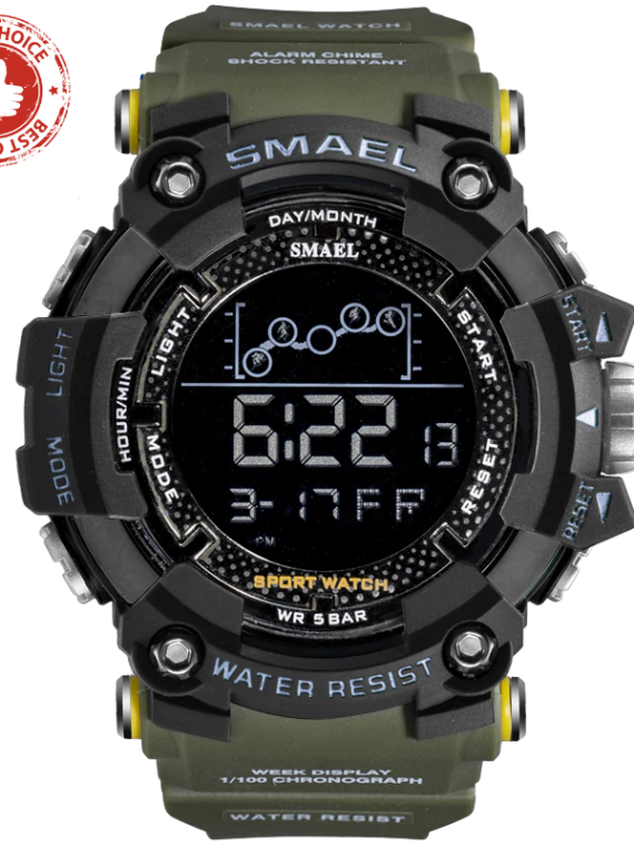 Mens Watch (Military, Water Resistant, Sports Watch, LED, Digital