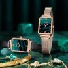 Gaiety Brand Women Watches and Bracelet Set in Green Dial 4
